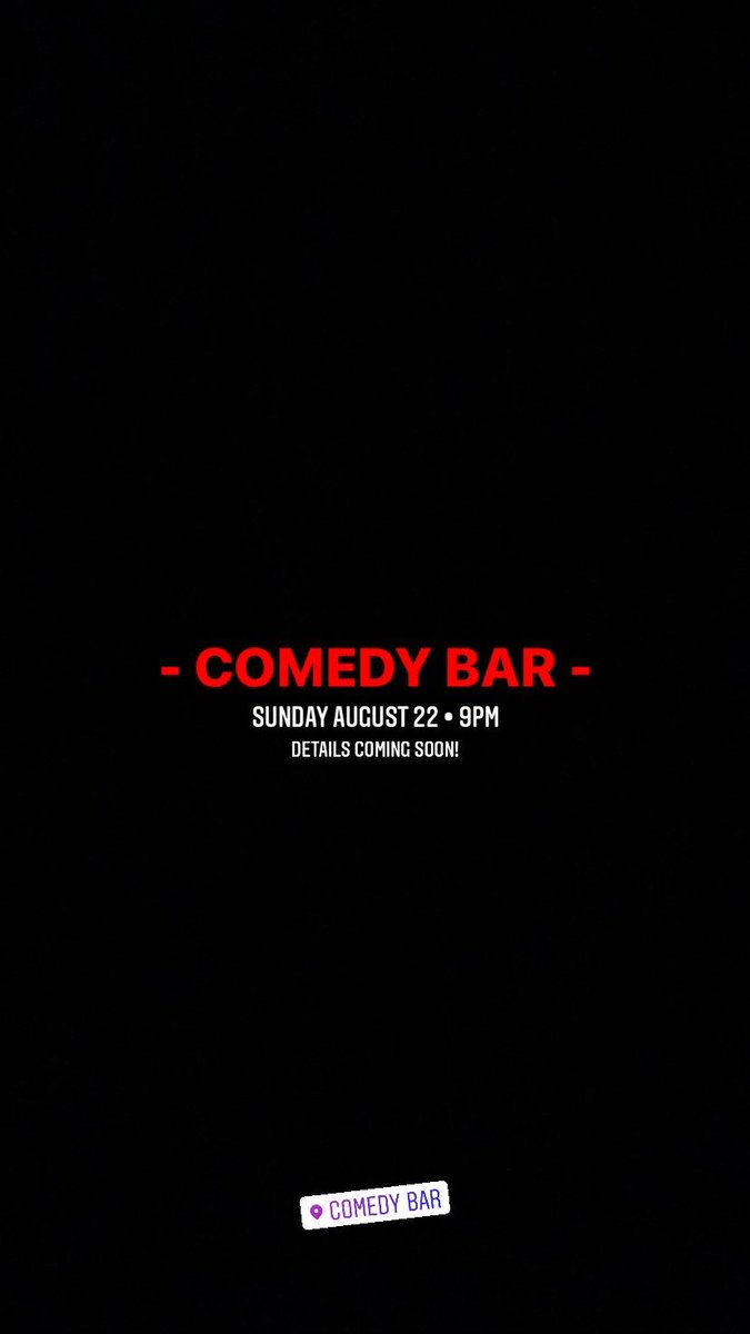 Producing a dope comedy show Sunday August 22nd @comedybar. Save the date! 👀 #comedyjam