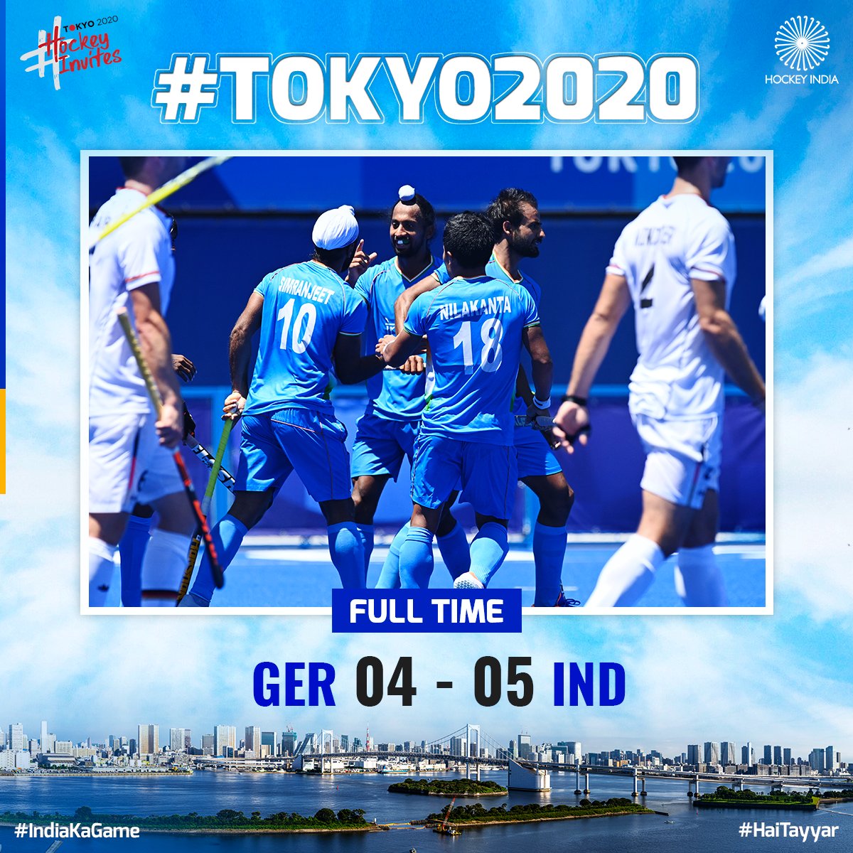 𝐀𝐍𝐃 𝐖𝐄 𝐇𝐀𝐕𝐄 𝐃🥉𝐍𝐄 𝐈𝐓... 🇮🇳 😍 💪

TEAM INDIA HAVE WON THE BRONZE MEDAL IN #Tokyo2020!

#GERvIND #HaiTayyar #IndiaKaGame #TeamIndia #TokyoTogether #StrongerTogether #HockeyInvites #WeAreTeamIndia #Hockey