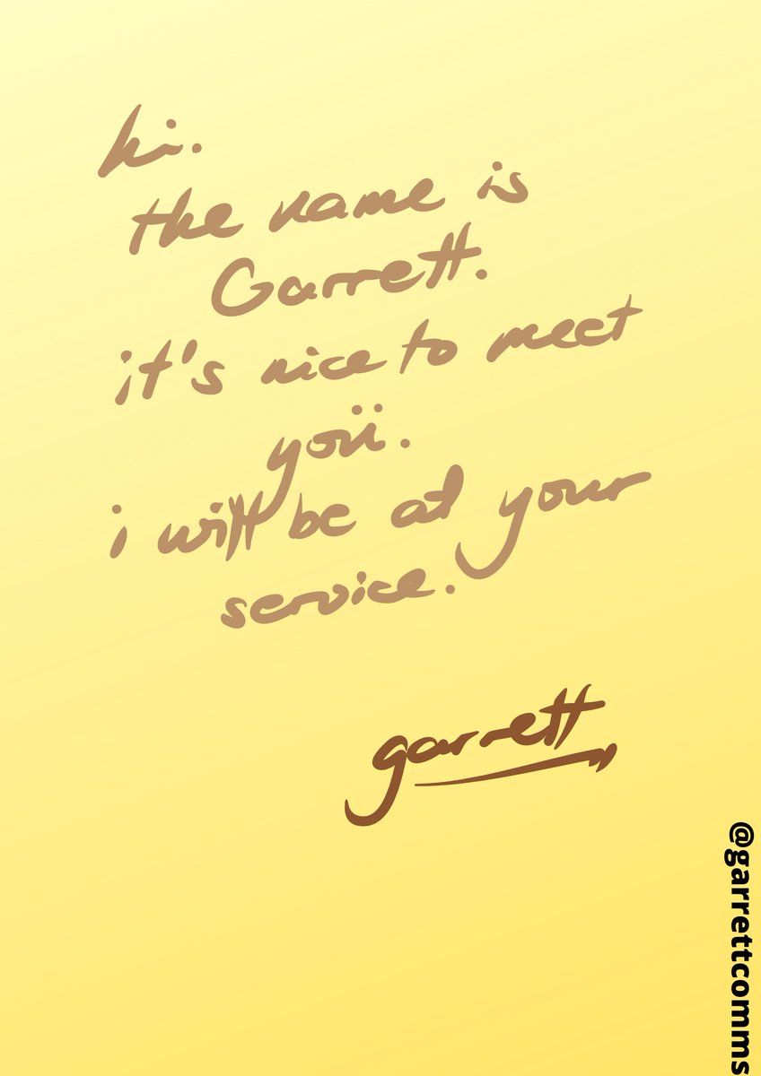 garrettcomms's tweet photo. allo! the name is garrett. i am here if you have a commission or an aid for your next quiz bee.

listed here are my ends of the bargain - my services and terms. rest assured that you can get a work that is made to the best of my abilities.

salud! https://t.co/HoBCqPc57D