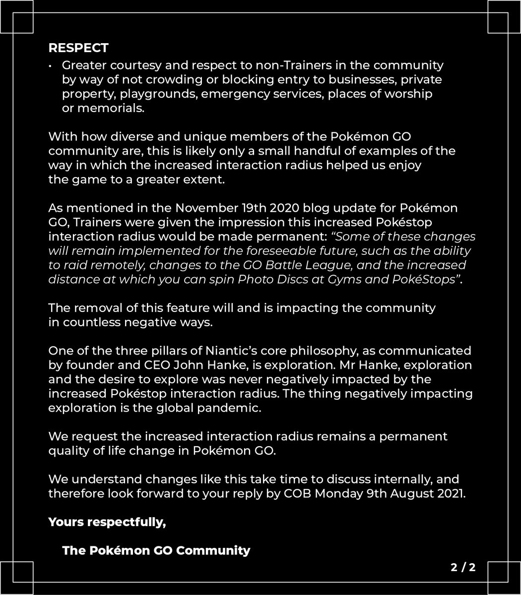 LeekDuck's tweet image. I'm going to set aside my opinion here and share a concern from the community. Although Niantic touts its community as one of its biggest strengths, they haven't done as much as acknowledge us on this matter.

So, @NianticLabs, I ask you to hear us out. #HearUsNiantic