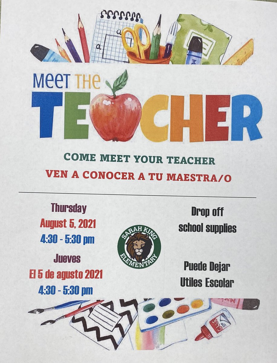 Lions your teacher can’t wait to meet you…