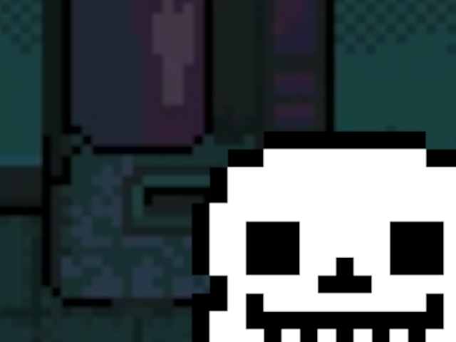 SansBased's tweet image. heh.....went to pee.....ended up at a vending machine.....popato chisps are good......papyrus is still training with undyne.....-s