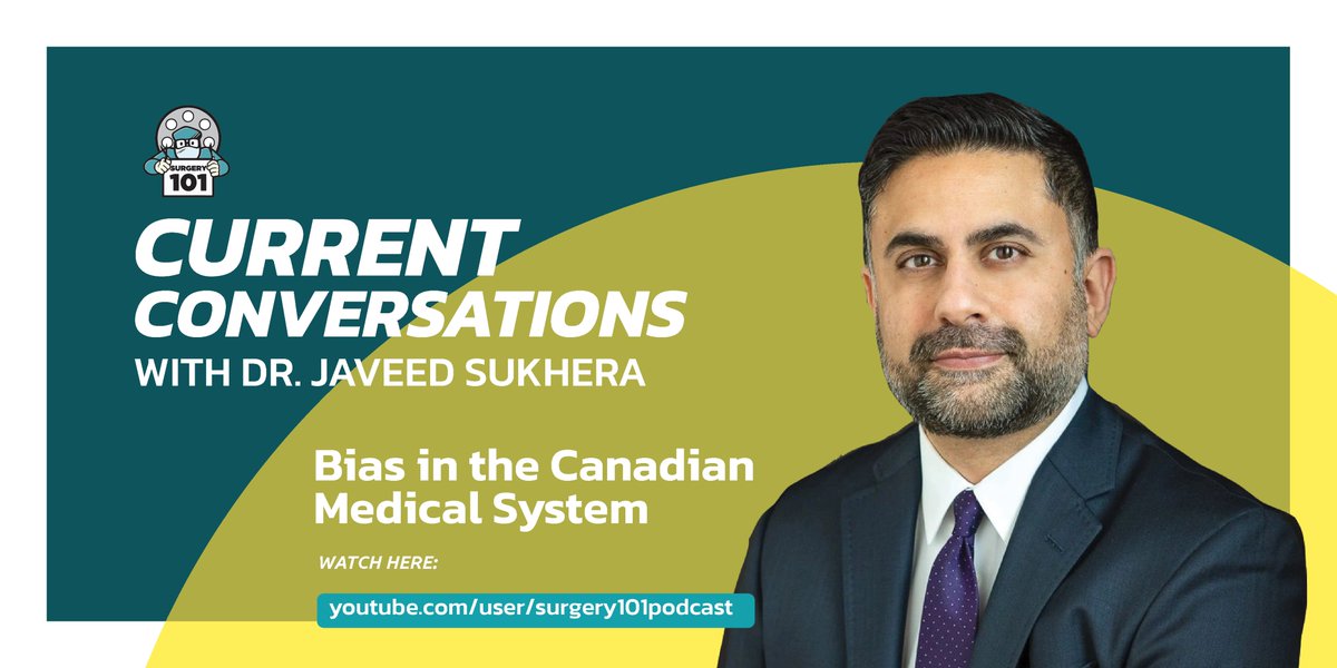 🚨 New Podcast Alert: this week's episode is a #CurrentConversation on bias in the 🇨🇦 healthcare system, featuring Dr. Javeed Sukhera &amp; Dr. Jonathan White: bit.ly/3zDdA1A

#Surgery101 #Medicine #Healthcare #CanadianHealthcare #Bias #MedEd #MedStudentTwitter