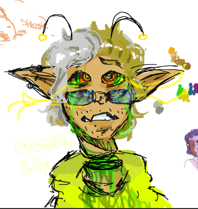 AskPosaism's tweet photo. //Satured color and maybe gore???

Yeah, here's a doodle of quem, byee(open it) https://t.co/JyfWedRN6U