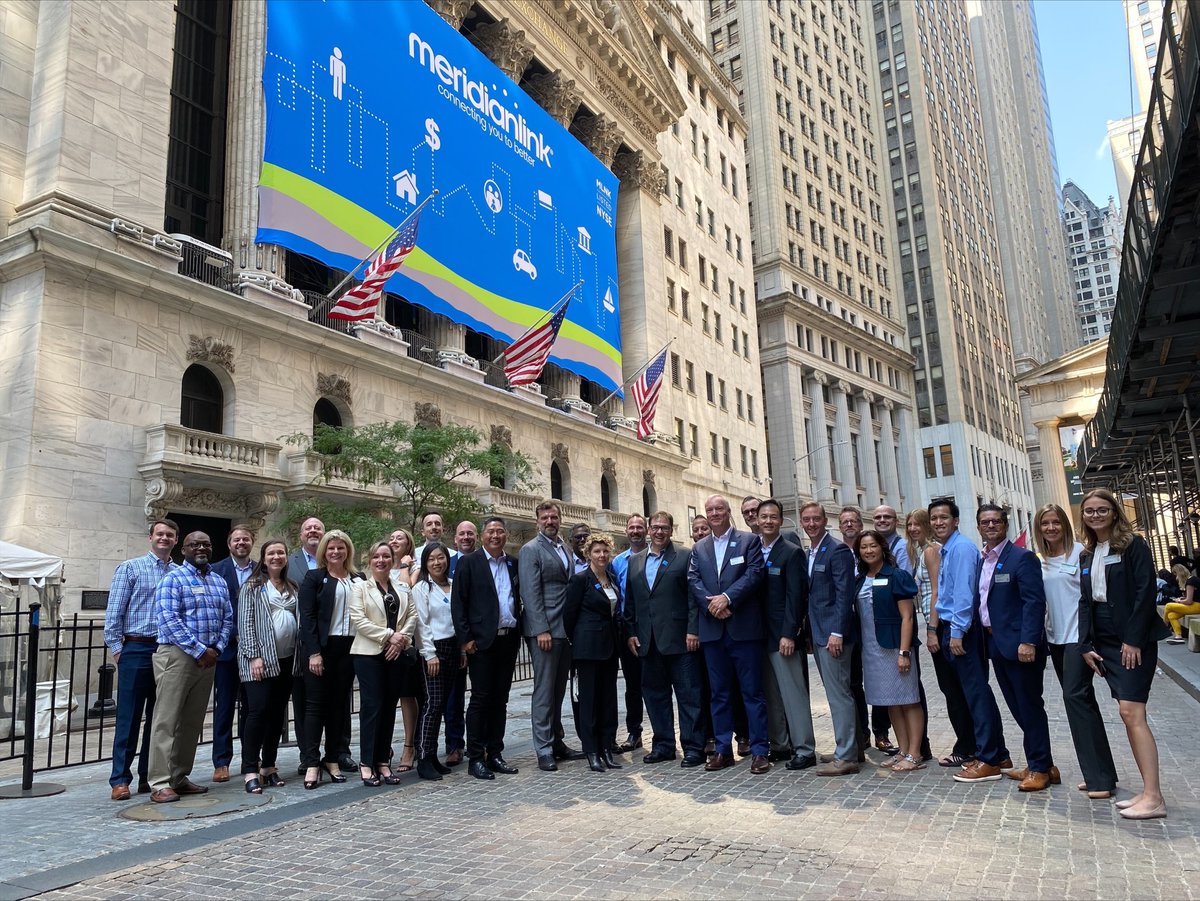 meridianlink's tweet photo. It's been a great day for us today at the @NYSE. We're so excited to start our journey as a public company! #MeridianLinkIPO $MLNK https://t.co/7CNLAFPJwy