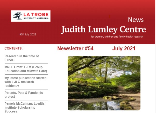 Our July <a href="/LTUJudithLumley/">Judith Lumley Centre</a> newsletter out now!
Read abt our latest research (incl Parents, Pets &amp; Pandemic project), grants &amp; updates from some students/former students <a href="/LTUresearchers/">La Trobe Researchers</a> 
tinyurl.com/xkfv99rs