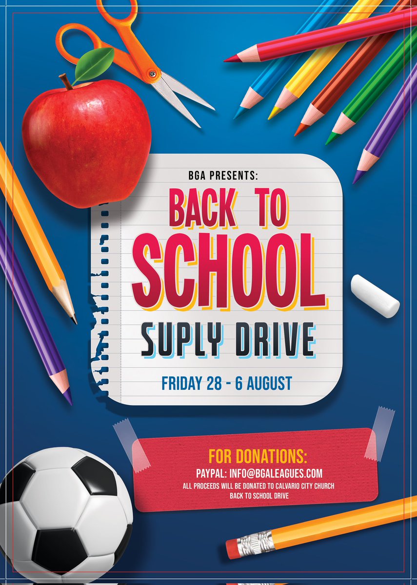 playbga's tweet photo. We are joining forces with Calvario City Church in Utuado, ๐ต๐ท to help provide backpacks with school supplies to underprivileged kids. Any donation will help the cause. We are honored to be able to participate in this initiative.
@WalkOnWarriors @Big_Brudda_PURP @RankEm_ https://t.co/2QqdZqlySi