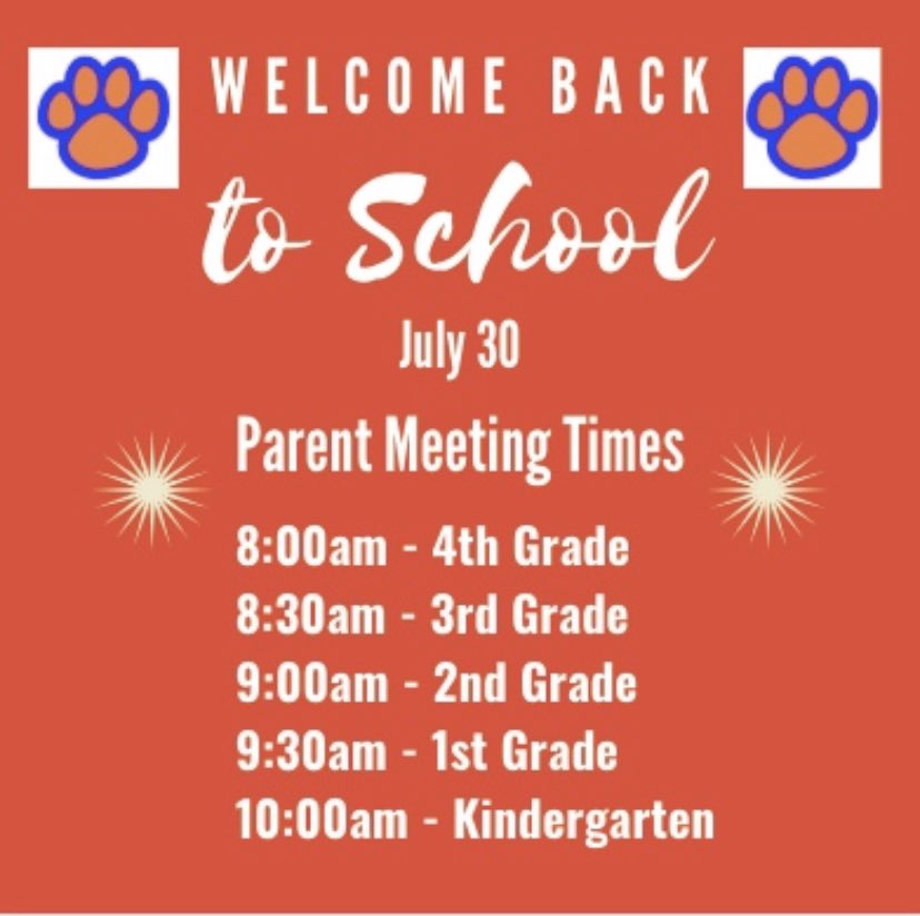 CapshawCougars's tweet photo. Looking forward to seeing our Cougar families on Friday!🧡🐾💙#capshawrocks #PutnamProud https://t.co/eckF2ubLDi