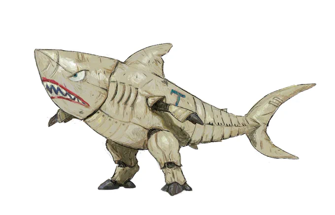 Sharky, it walks in a funny way 