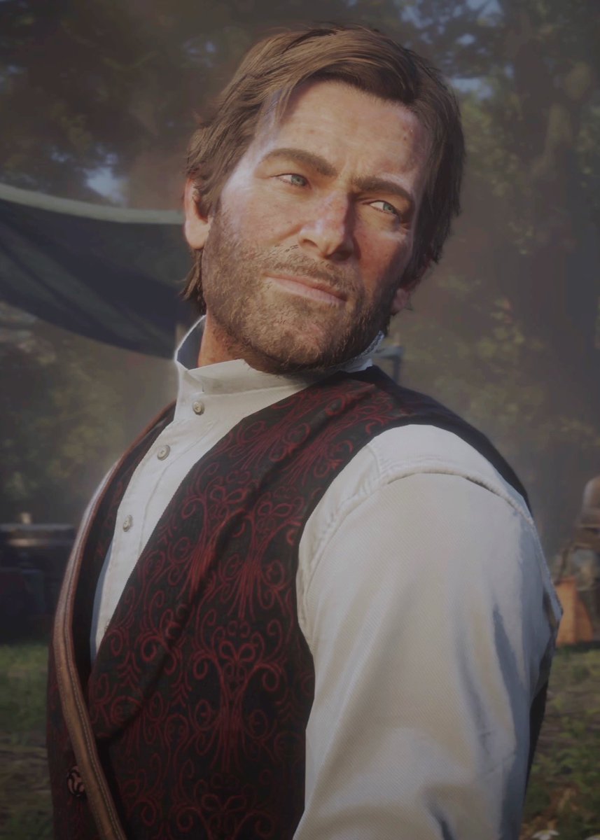heathrmasons's tweet photo. therapy is expensive but taking pics of arthur morgan is cheaper and a lot more effective https://t.co/qIu566Vbqf