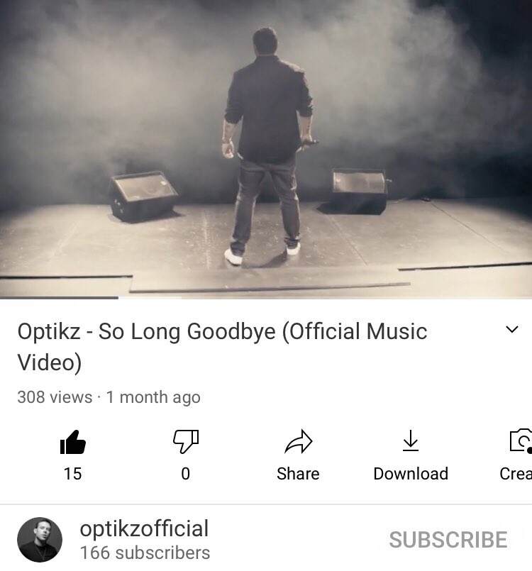 optikzofficial's tweet photo. The music video for my new single “So Long Goodbye” just hit 300 views on @youtube. Thanks for checking it out. Make sure you subscribe to my youtube channel at https://t.co/CvGeiA4nyb and give the video a like and a comment. https://t.co/VAliaFOtFo 🖤👀 #300Views #solonggoodbye https://t.co/erBu7GxAZm