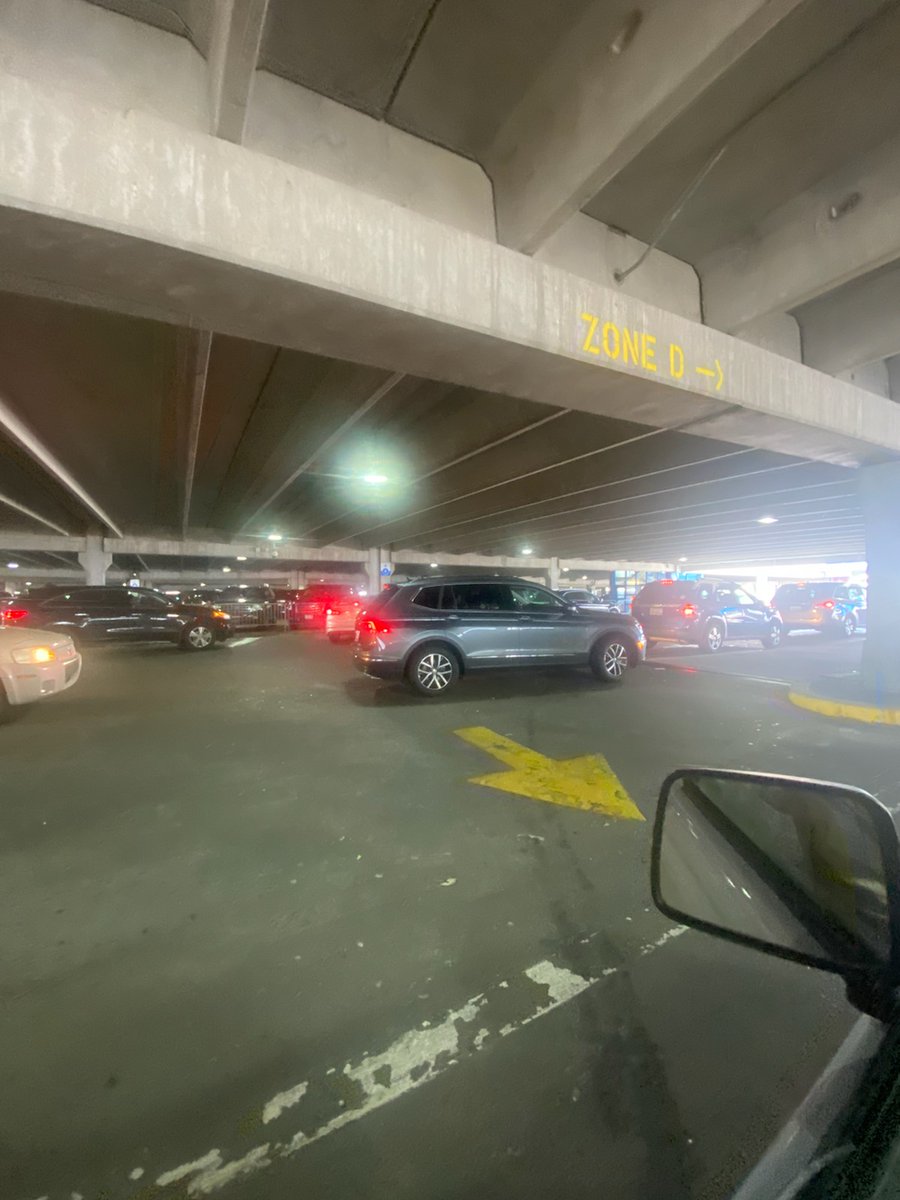 Spent 20 mins trying to get out of @ATLairport #atlparking and pay. The lot was a mess, you had cars backing up every where with several near accidents from them backing into each other. The parking problem is HORRIBLE!!! Do not park here and just #uber