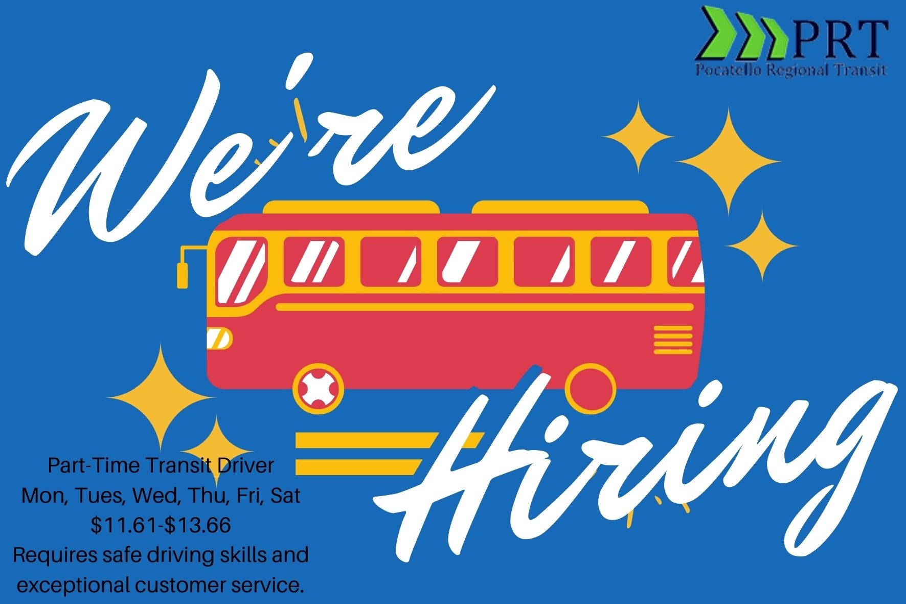 Pocatello Transit on Twitter "We are looking for transit drivers
