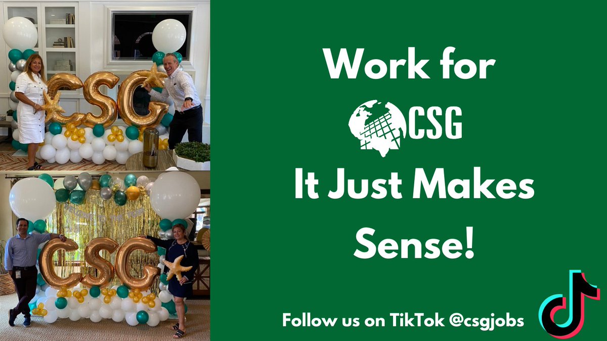 CSGCARES_Jobs's tweet photo. Check out our newest TikTok to learn why working for CSG makes sense!
https://t.co/NaPwI8bW83 https://t.co/cxfmhkoVzc