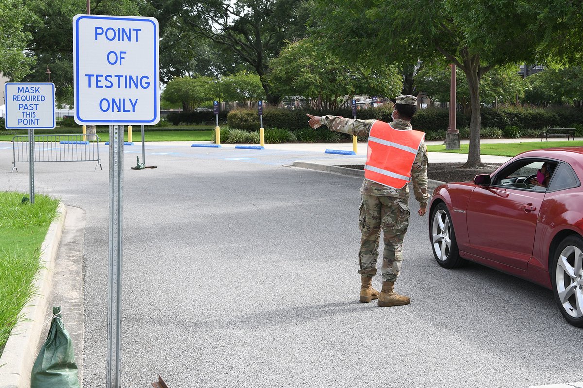 LANationalGuard's tweet photo. Our Guardsmen continue to assist the citizens of Louisiana in the fight against COVID-19. To date, we have administered more than 81,000 shots, 381,000 tests, and delivered more than 57,000 vials of the vaccine across the state. #ProtectWhatMatters #GEauxGuard https://t.co/aK1oyB8ttw