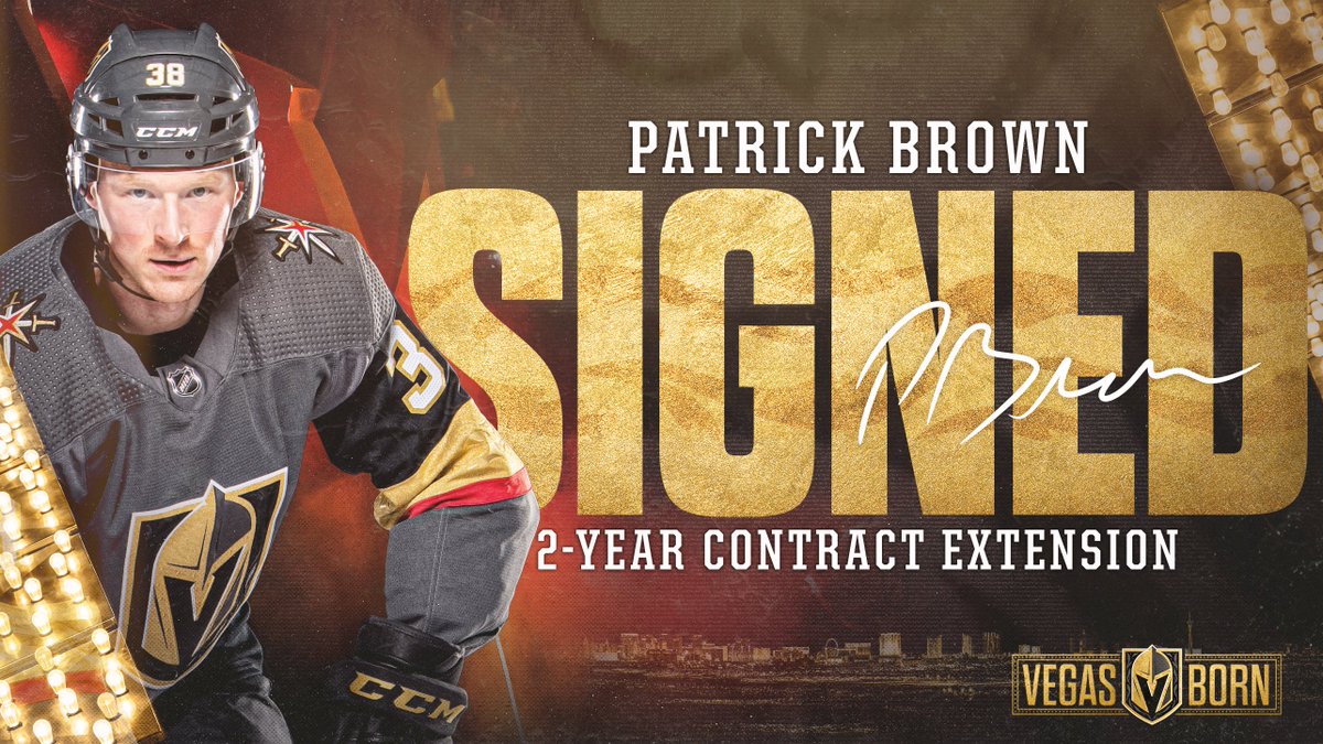 Patrick Brown has signed a two-year contract with the Golden Knights!!!! 🥩 #VegasBorn