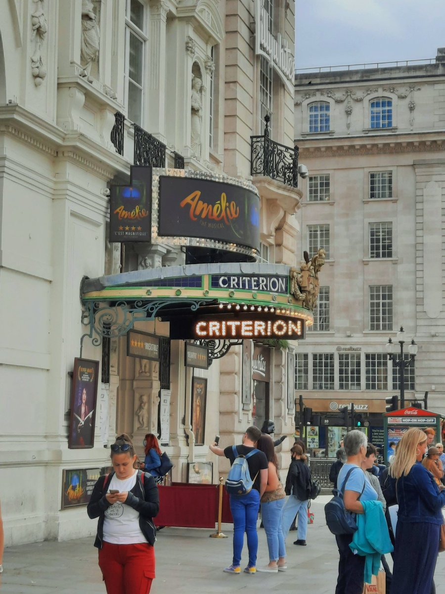Feeling all the feels today- first show back after the lockdowns had to be <a href="/AmelieMusicalUK/">Amélie</a> just as dreamy as the first time we saw it back in Bradford 💖 <a href="/CriTheatre/">Criterion Theatre</a> 
I would watch this show 100 times and never get bored!
