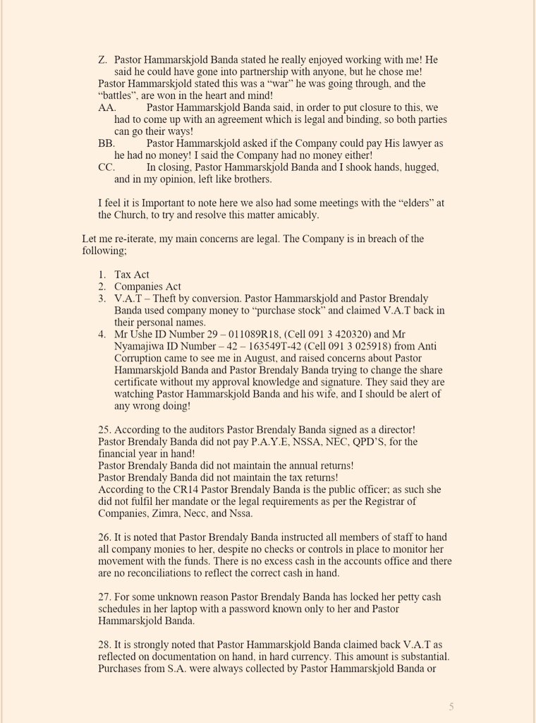 PaulPaulus13's tweet photo. @UKinZimbabwe @ProfJNMoyo @ShavaHon @HMAMelanieR @PeterGrantMP @edmnangagwa https://t.co/6QvQRYbA4M
Both🇿🇼🇬🇧Govt have my files with V11's,facts, figures,Affadavits,audit reports &Deeds Office stating there is NO Banda "Trust"which Mliswa used to illegally seize my companies & SEVERELY VIOLATED #Rights🇿🇼
#TEMBASVICTIMS
#JusticeForPaul https://t.co/Zj1wqAt3el