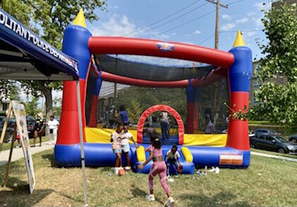 DCOPC's tweet photo. Bouncing anyone? Bounce over to 4th & Evarts Street NE and meet @DCOPC’s Cheryl Morse and Aaron Ward of the @DCOPC Consumer Services Division, along with DC’s Finest until 5 pm. It’s @DCPoliceDept’s Beat the Streets event. #OPCinYourNeighborhood #Here2HelpDC https://t.co/B5akU6aeDV