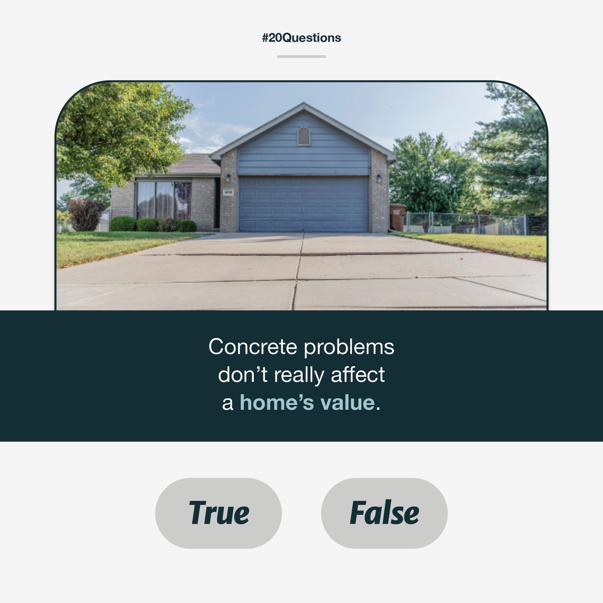 permasealchi's tweet image. Pop Quiz Time! Do you know the correct answer? Swipe right to see!

P.S. If you notice concrete problems in your home, call our experts today.

#ConcreteProblems #GoPermaSeal #FoundationRepair