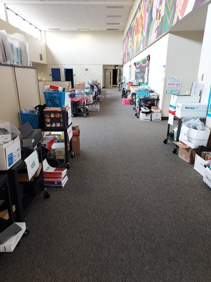 OlleLibrary's tweet image. All our teacher equipment is checked out and ready for them to return.  #firstdayofwork #Ready @ChancellorComet @Alief_Libraries