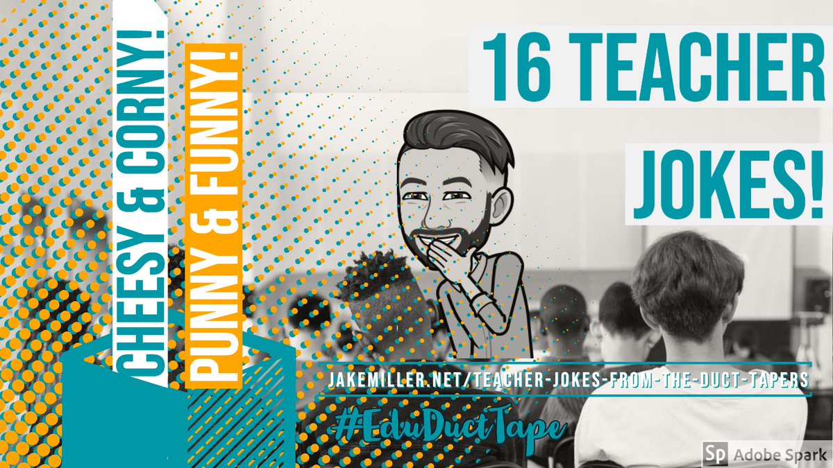 🧮 How do Roman soliders count off? 3️⃣ Why do teenagers always travel in groups of 3? ⛰ Why do Geography teachers find mountains funny? The answers to these cheesy #TeacherJokes and 13 more are waiting for you in this post! jakemiller.net/teacher-jokes-… #EduChat #EduDuctTape #PLN