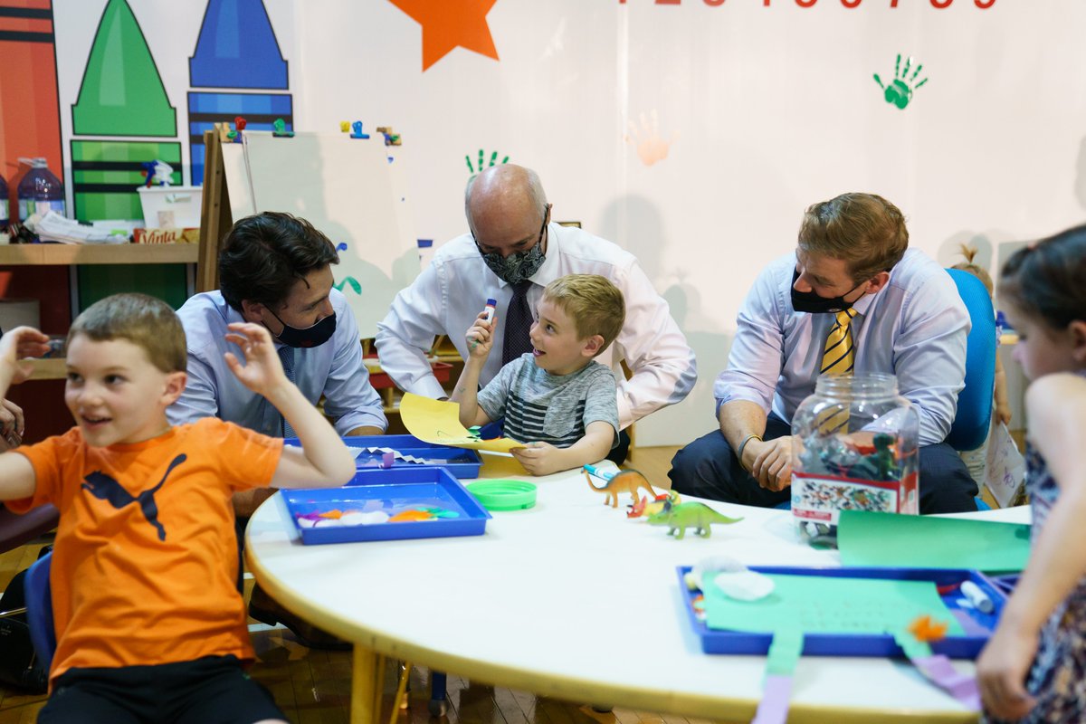 JustinTrudeau's tweet photo. High-quality, affordable child care is a necessity – and today, at the College of the North Atlantic, we announced that we’re going to make $10 a day child care a reality for families in Newfoundland and Labrador. Get the details here: https://t.co/31gsX9HCIk https://t.co/YqObt3732u