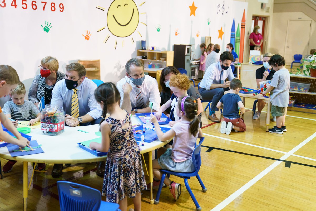 JustinTrudeau's tweet photo. High-quality, affordable child care is a necessity – and today, at the College of the North Atlantic, we announced that we’re going to make $10 a day child care a reality for families in Newfoundland and Labrador. Get the details here: https://t.co/31gsX9HCIk https://t.co/YqObt3732u