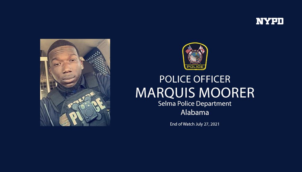 Our heartfelt condolences go out to the family &amp; co-workers of Police Officer Marquis Moorer from the Selma Police Department, who was shot and killed in an ambush attack outside his apartment building.  
#FidelisAdMortem