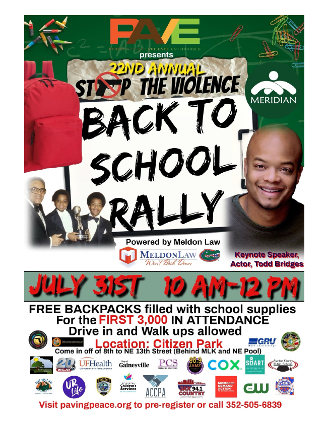 PLEASE SHARE:

While we've taken care of our children in care with our #BackToSchool Drive, this is a great back-to-school event planned in Alachua County for all families!