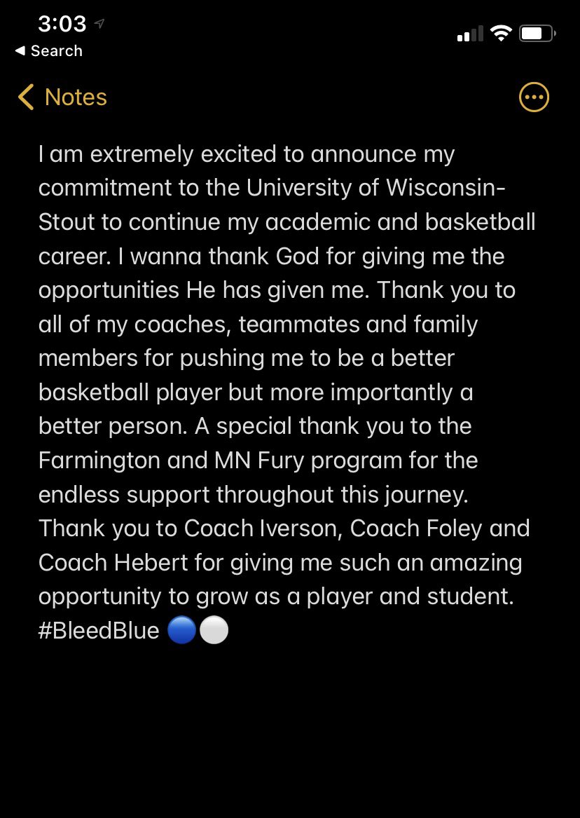 rosellawille's tweet image. Excited for this amazing opportunity! @BlueDevilsWBB @FHS_gbball @MinnesotaFury @GMacHoops
