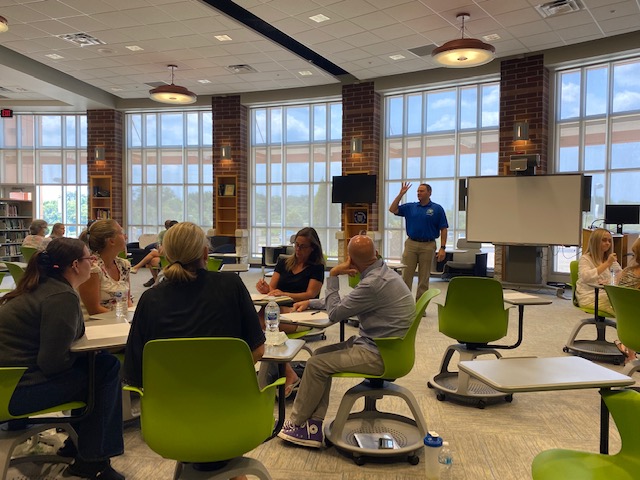 It was great having so many teachers at SG today enjoying a lunch and learn together.  We were able to catch up and enjoy discussing ways to build relationships with our students and each other this coming school year!  Can't wait! #nccvtworks <a href="/Supt_Jones/">Joseph Jones</a> <a href="/St_GeorgesTHS/">St. Georges THS</a>