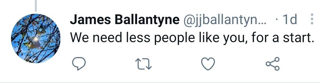 nottherealtlb's tweet photo. @BillyVacant Don't worry. Clearly a bot. A bot with poor grammar.
#fewernotless https://t.co/1v5DSLiBJC