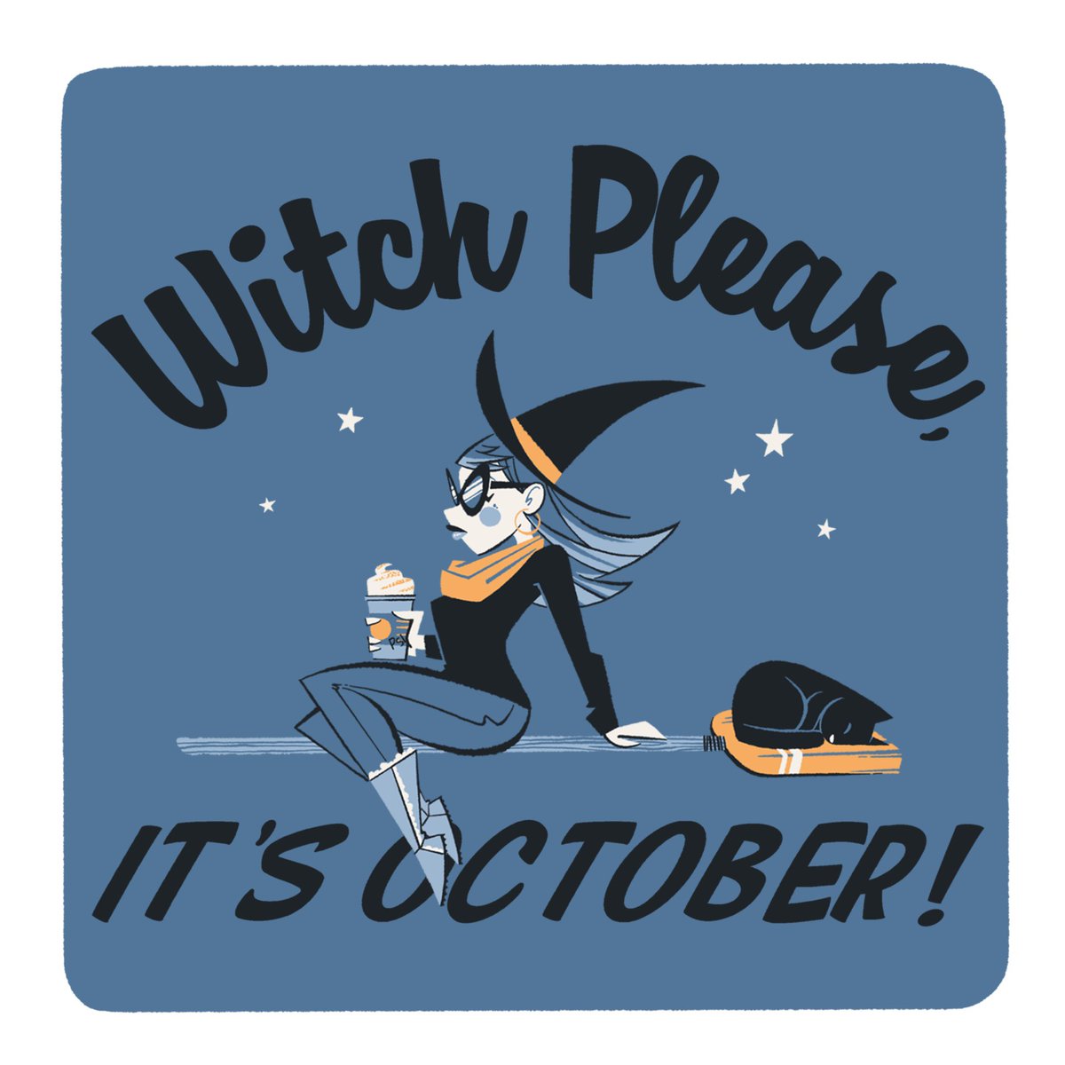 TimothyThelin's tweet photo. I’m excited for Halloween and the fall weather it will hopefully bring. It will also inevitably bring everyone’s favorite season(ing), Pumpkin Spice! Bring out your inner Basic Witch with some new merch on my Etsy shop: https://t.co/zHhnXKyxbE https://t.co/TtKJguSyw0