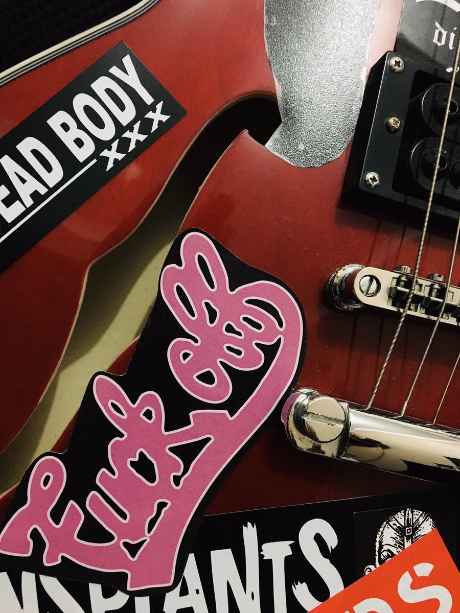 If you can’t ever express how you feel playing guitar, that’s fine. 

‘Cause you can just slap a sticker on it that says it instead!