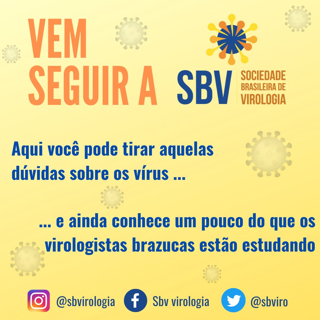 sbviro's tweet photo. Se você ainda não conhece, vem seguir a SBV! #virologia #cienciabr #sbv #cbv2021 #virology #scientist #divulgaçãocientifica https://t.co/QjcjRFqCqK