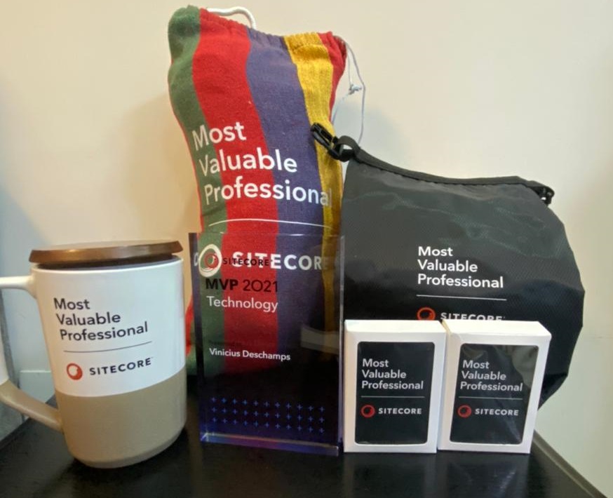 Sitecore #MostValuableProfessional everywhere now. From a calm afternoon drinking tea, while going to the beach or perhaps playing poker with a deck of cards!

Thanks for the swag Sitecore, and it's an honor to be part of this amazing community and be recognized!

#SitecoreMVP