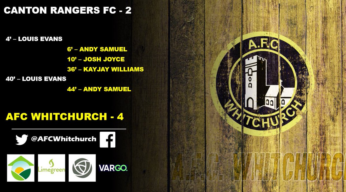 A tough start to the league campaign, away against <a href="/CantonRangersFC/">Canton Rangers FC</a>
We come away 4-2 winners. Thanks for the game lads, see you on the return fixture. #UpTheChurch 

@HomesCardiff 
@limegreenuk_
<a href="/ColesFuneral/">Coles Funeral Dirs</a> 
<a href="/Vargogroup/">Vargo Group</a>
