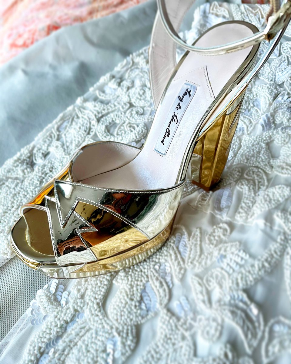 Sneak peak of the dress (that doesn’t quite fit me atm) 😂 But it will when the time comes 👰🏻 Stunning shoes by <a href="/Terrydehav/">Terry de Havilland</a> because they are DREAMY 🌟 💫 
#notlongnow
