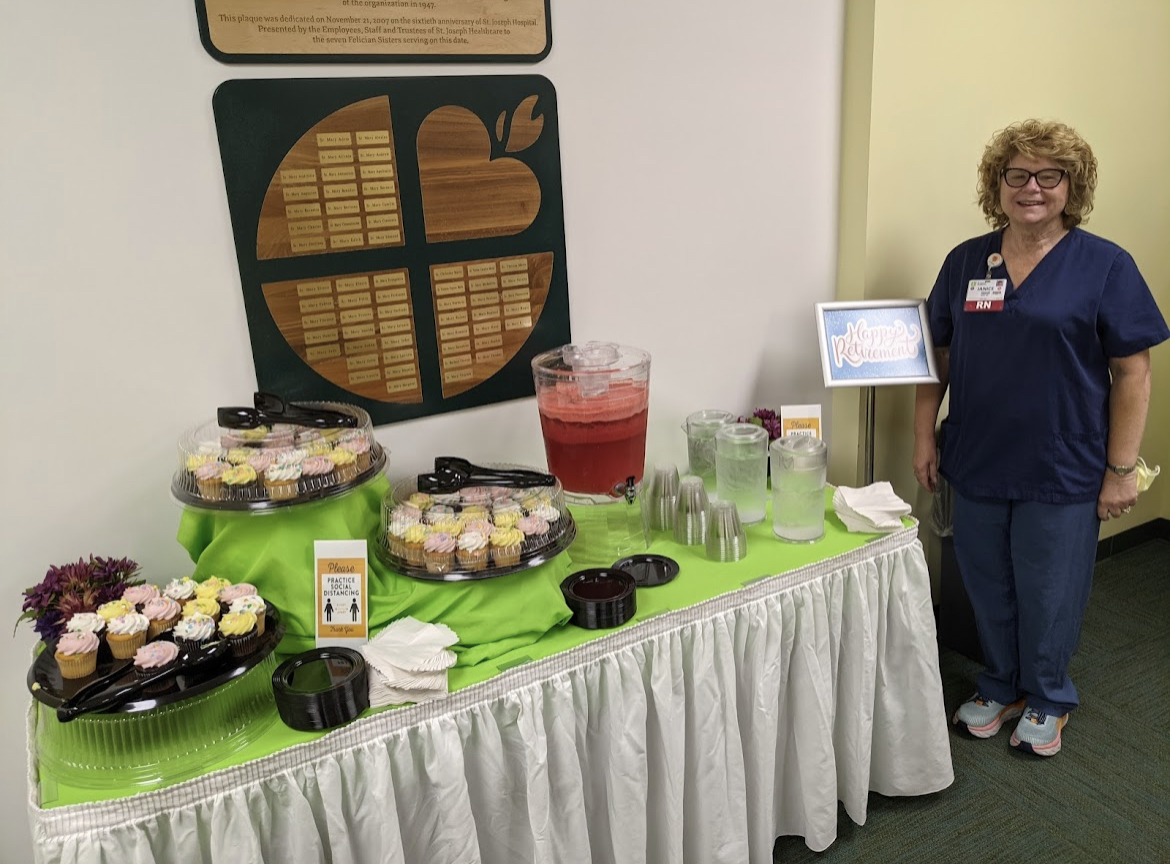 We're grateful for the opportunity to celebrate Janice, CMSRN, who has worked at St. Joe's since 1978! After an incredible 43 years as a nurse, she will be taking the leap into retirement.
