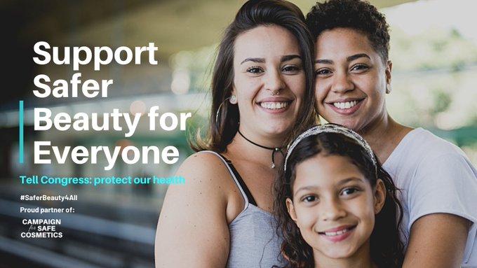 Everyone deserves access to personal care and beauty products FREE from cancer-causing + other #toxicchemicals. Ask your U.S. Representative to co-sponsor the federal Safer Beauty Bill package. 
👉TAKE ACTION NOW bit.ly/SaferBeauty4All #saferbeauty4all