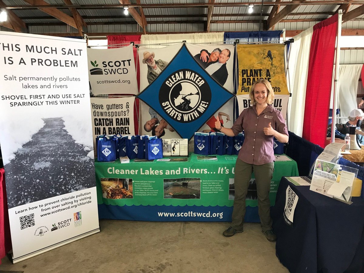 ScottSwcd's tweet image. Come say hi to us at the Scott County Fair! Our booth will be in building 11 Wednesday - Sunday and we're giving away FREE winter maintenance kits to help you reduce salt pollution this season