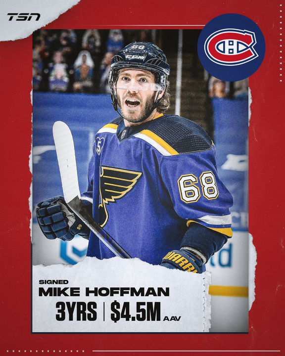 Hoffman to sign three-year deal with Canadiens.

MORE: tsn.ca/1.1674365