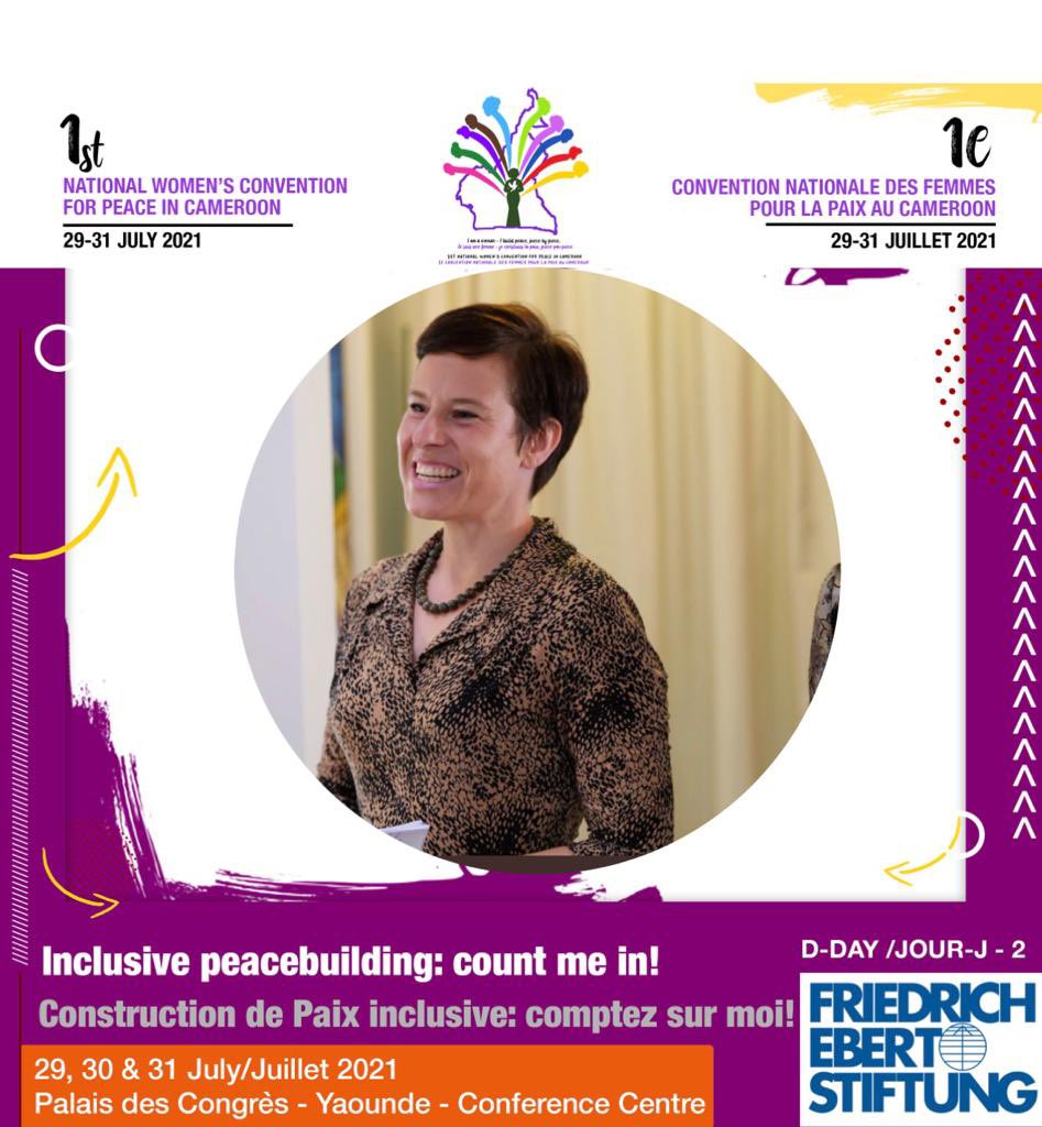 Excited to attend the 1st ever Women’s Cameroun Peace Convention starting tomorrow in Yaoundé. Let’s listen to womens’ voices and their visions for peaceful societies.