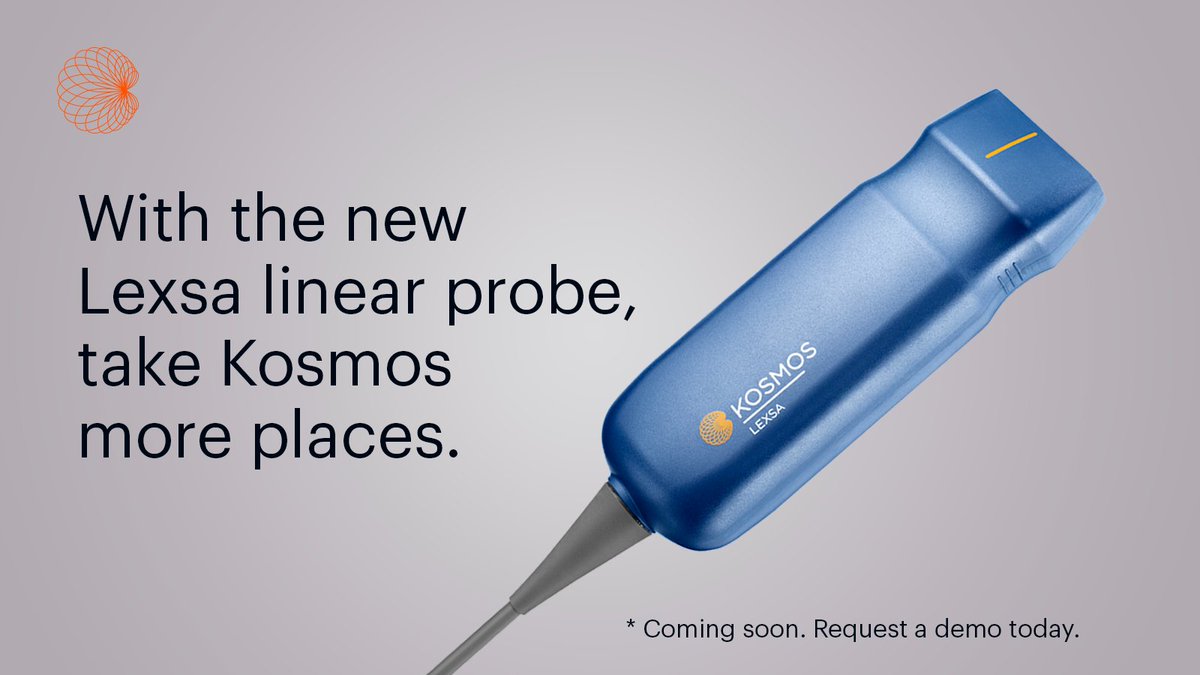 EchoNous_Inc's tweet photo. Introducing the Lexsa linear probe, taking the diagnostic image quality you expect from Kosmos to the whole body.

Stay updated here: https://t.co/WrJ9dr7iS3

#POCUS #echofirst #medtech #ultrasound #KosmosLexsa https://t.co/gwflHZ463U