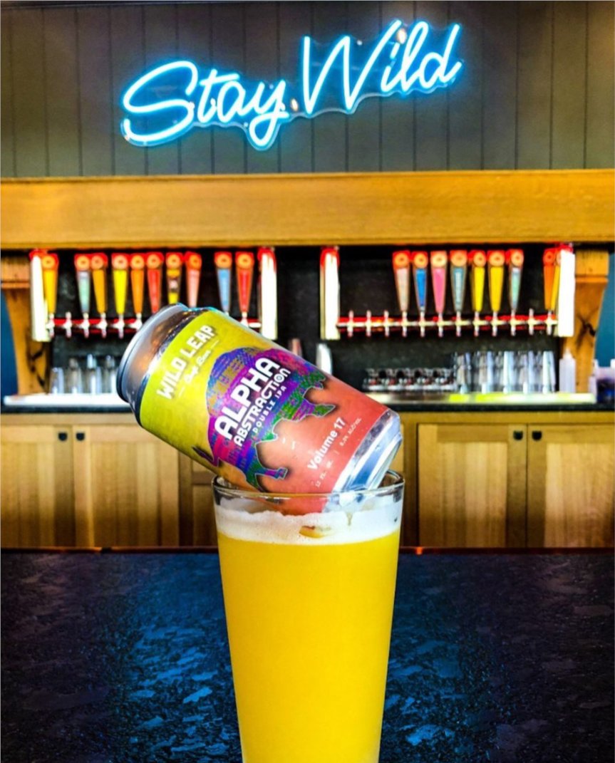 Hump Day IPA: 
Alpha Abstraction is a juicy, double dry-hopped IPA with Citva Hops to deliver notes of peach, floral, mango and lime 🍻 
<a href="/wildleap/">Wild Leap Brew Co.</a>
