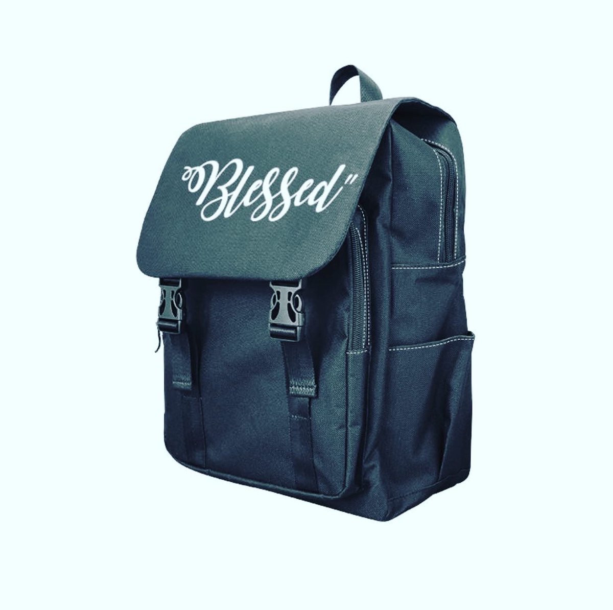 Backpack_Kings's tweet image. Backpacks, Blessed Graphic Text Black Backpack Bag #backpack #BacktoSchool2021 #fashion #backpackkings backpackkings.com