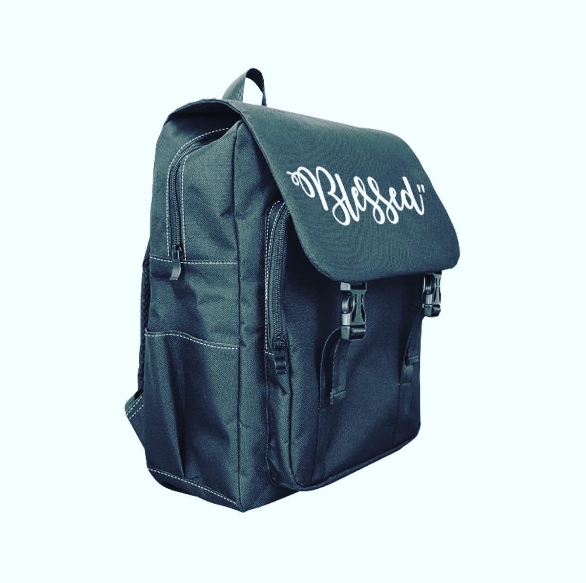 Backpack_Kings's tweet image. Backpacks, Blessed Graphic Text Black Backpack Bag #backpack #BacktoSchool2021 #fashion #backpackkings backpackkings.com