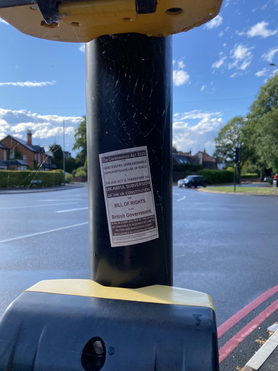 L1221e92's tweet photo. Saw loads of these today in Solihull! Another said had a little girl that said theyโre coming for me, youโre just in the way! At least some people are waking! My waitress was super awake too! #SayNoToTheNewNormal #NoVaccinePassportsAnywhere #NoVaccinePassports https://t.co/uGi2soYwwS
