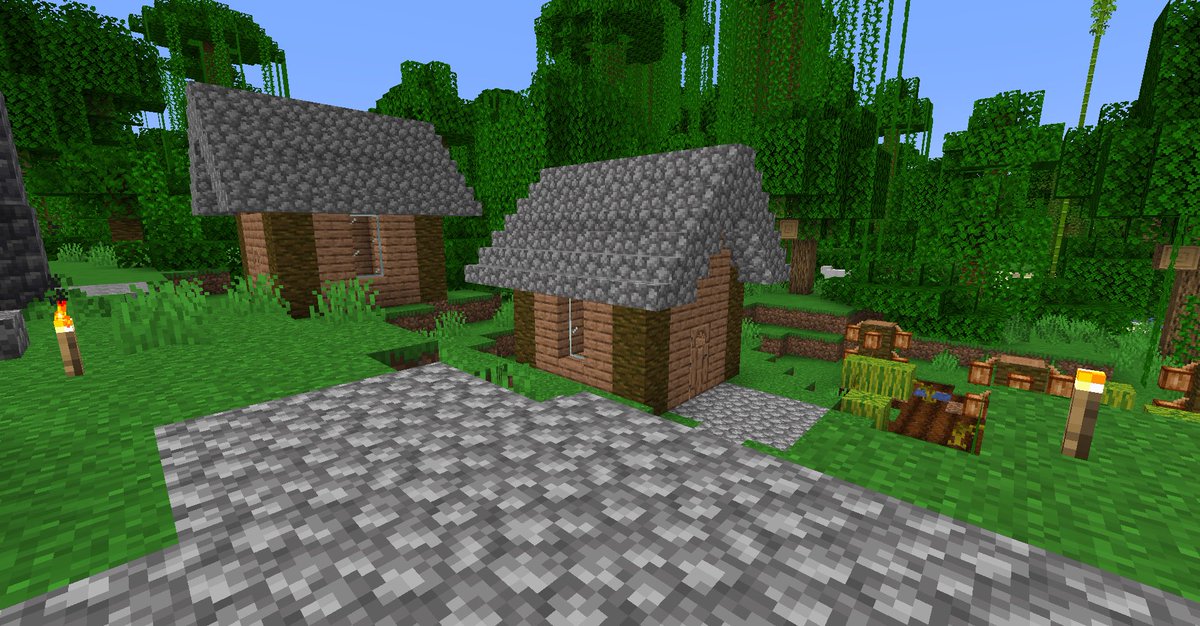 violetline2's tweet photo. No stream today, but I did complete the jungle side of me and @blooming_bunny fishing village! (More images in the comments)
#minecraft #twitch #Minecraftbuilds https://t.co/SYtBNJK0zG